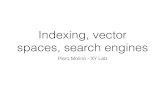 Indexing, vector spaces, search engines