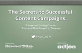The Secrets To Successful Content Campaigns