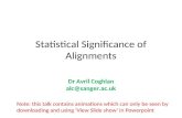 Statistical significance of alignments
