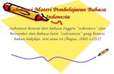Substansi Materi Pembelajaran Bahasa Indonesia