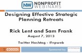 Designing Effective Strategic Planning Retreats
