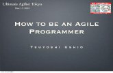How to be an agile programmer.