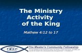 The ministry activity of the king   part 1