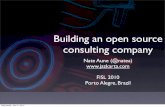 Building a successful open source consulting company