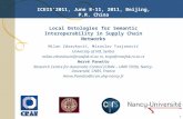 Milan Zdravkovic, Miroslav Trajanovic, Hervé Panetto, Local Ontologies for Semantic Interoperability in Supply Chain Networks