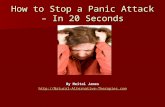 How to Stop a Panic Attack in 20 Seconds