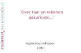 ‘Over taal en rekenen gesproken…’ September/oktober 2010.