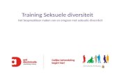 Training Seksuele diversiteit Het bespreekbaar maken van en omgaan met seksuele diversiteit.