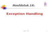 JAVA -- H141 Exception Handling Hoofdstuk 14: JAVA -- H142 • Exception: • ongewone of foutieve situatie, bv. delen door nul -> console-applicatie mislukt.