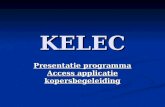 KELEC Presentatie programma Access applicatie kopersbegeleiding.