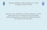 Uitslag VERON / VRZA afdeling ‘t Gooi enquête januari 2012 Bestuur van VERON en VRZA afdeling ‘t Gooi presenteren de uitslag van de enquête welke gehouden.