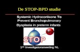 De STOP-BPD studie Systemic Hydrocortisone To Prevent Bronchopulmonary Dysplasia in preterm infants 1 ste investigatorsmeeting NL.
