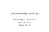(godsdienst)sociologie Tiltenberg-St. Bonifatius Jaar I-II, major Code VIII.3.