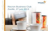 Recron Business Club Zwolle, 27 juni 2013. Wecovi 1953 – Zwolse Zakkenhandel.