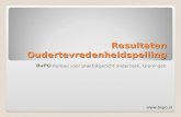 Resultaten Oudertevredenheidspeiling BvPO Bureau voor praktijkgericht onderzoek, Groningen .
