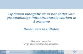 Optimaal landgebruik in het kader van grootschalige infrastructurele werken in Suriname Delen van resultaten Ronnie Lassche Vrije Universiteit Amsterdam.