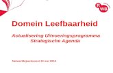 Domein Leefbaarheid Actualisering Uitvoeringsprogramma Strategische Agenda Netwerkbijeenkomst 13 mei 2014.