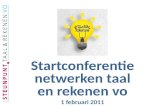 Startconferentie netwerken taal en rekenen vo 1 februari 2011.