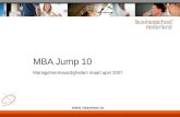 MBA Jump 10 Managementvaardigheden maart april 2007.