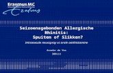 Seizoensgebonden Allergische Rhinitis: Spuiten of Slikken? Intranasale neusspray vs orale antihistamine Anneke de Vos 308111.