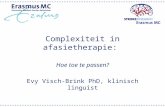 Complexiteit in afasietherapie: Hoe toe te passen? Evy Visch-Brink PhD, klinisch linguist.