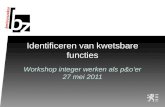 Identificeren van kwetsbare functies Workshop integer werken als p&o’er 27 mei 2011.