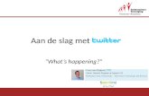 Workshop Social Media: Het gebruik van Twitter