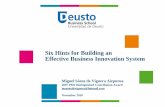 Six hints for building an effective business innovation system