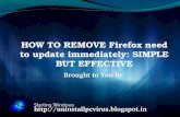 Uninstall firefox need to update immediately