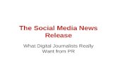 The social media news release