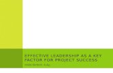 Effective Leadership As A Key Factor For Project