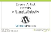 Every Artist needs a Great Website: Getting Started with WordPress