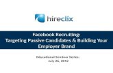 Social recruiting seminar    facebook for recruiting 7.26.12