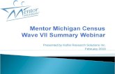 Wave VII Mentor Michigan Census Results