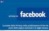 Privacy su Facebook: la pubblicazione di immagini e foto sulla facebook fanpage