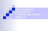 Developing effective communication skills   seema