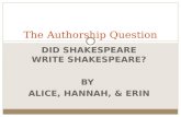 The Authorship Question