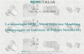 Metal Injection Moulding at MIMITALIA