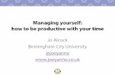 Managing yourself - how to be productive with your time