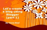 How to create a blog part 1