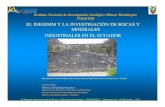 El INIGEMM y la investigación de rocas y minerales industriales en Ecuador