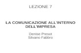 Lezione 7 - La comunicazione all'interno dell'azienda