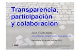 Transparencia, participación y colaboración