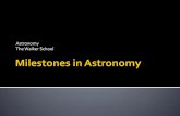 Milestones in Astronomy