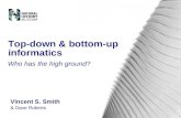 Top-down and bottom-up informatics: who has the high ground?