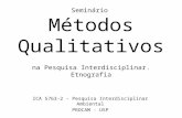 Seminário – método qualitativo