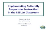 Implementing Culturally Responsive Instruction in the LESLLA Classroom