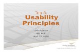 Top 5 Usability Principles