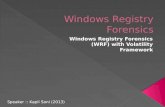 Windows Registry Forensics with Volatility Framework