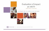 Annual Results and Impact Evaluation Workshop for RBF - Day Eight - Évaluation d'impact et HRITF - Les étapes clés, les outils et ce qui est requis